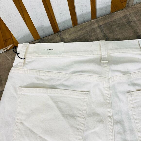 7 For All Mankind Women's White Boot Cut Jeans - Picture 14 of 15